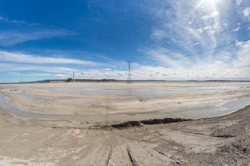 Ash dam before soil stabilisation