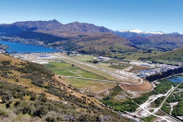 Aerial view of airport