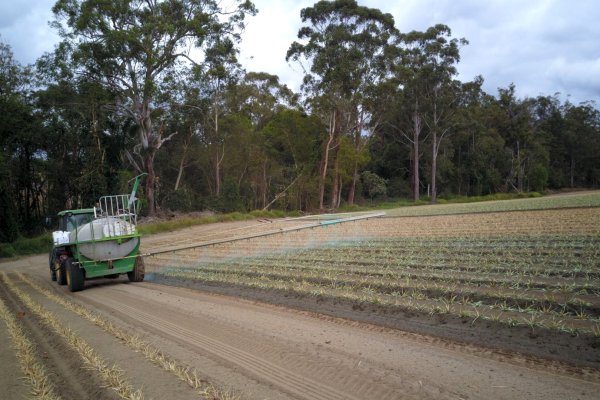 Vital Chemical truck next to field